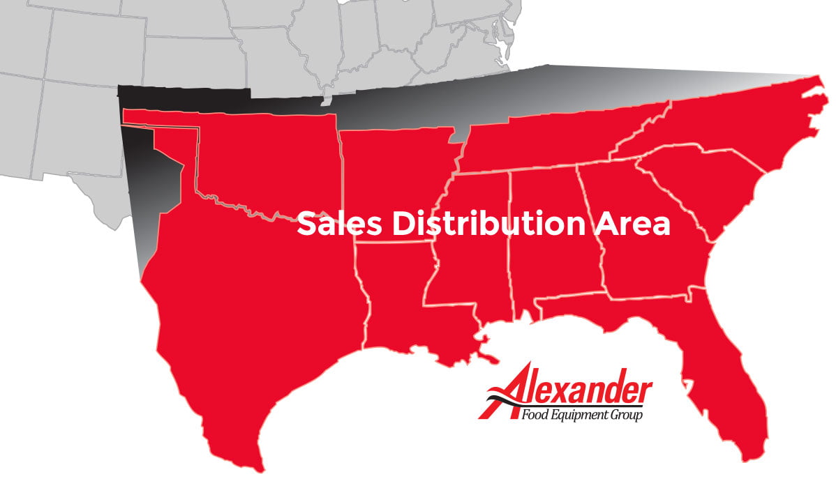 Alexander Food Equipment Group Sales Distribution Area